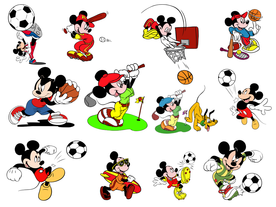 Mickey Mouse Sports SVG & PNG